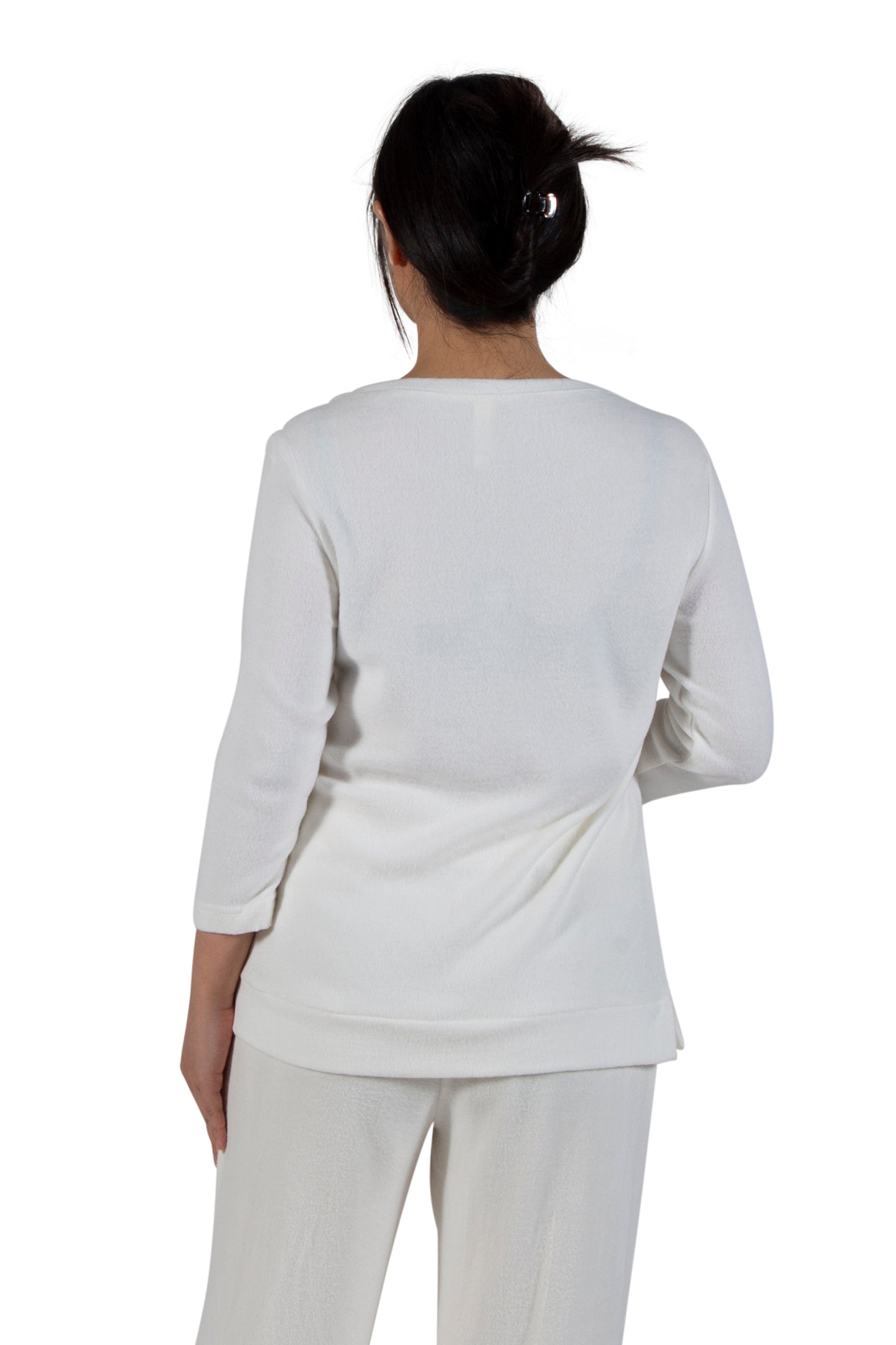 Comfort Luxe Collection Cozy Knit Crew Neck Tee