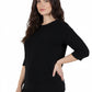 Comfort Luxe Collection Cozy Knit Crew Neck Tee