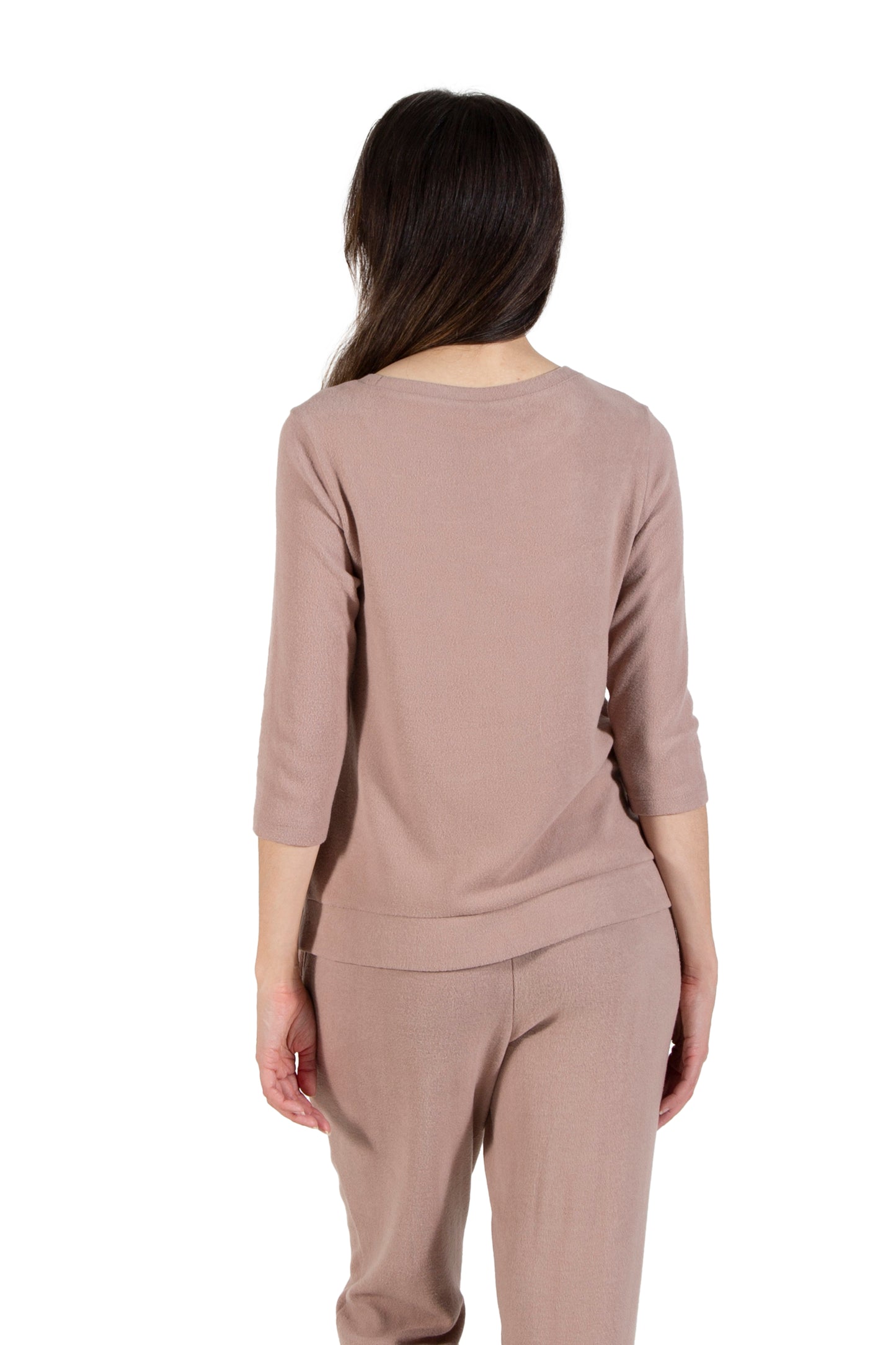 Comfort Luxe Collection Cozy Knit Crew Neck Tee