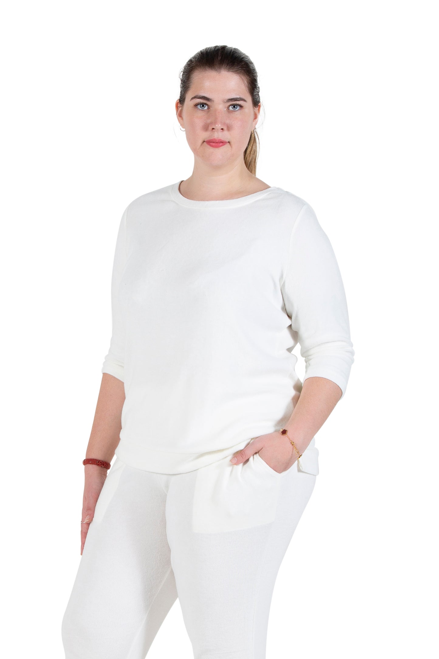 Plus Size Comfort Luxe Collection Crew Neck Tee