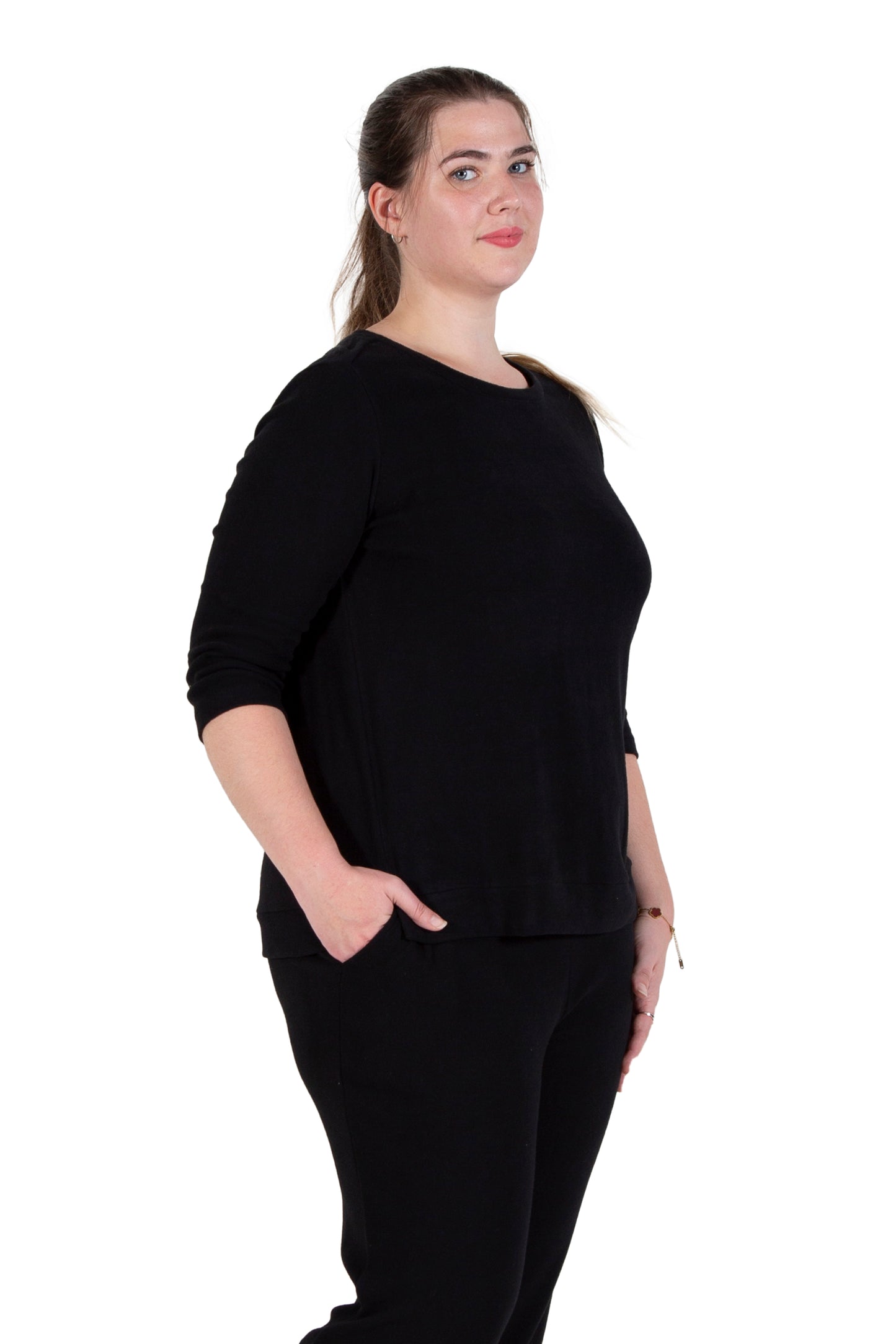 Plus Size Comfort Luxe Collection Crew Neck Tee