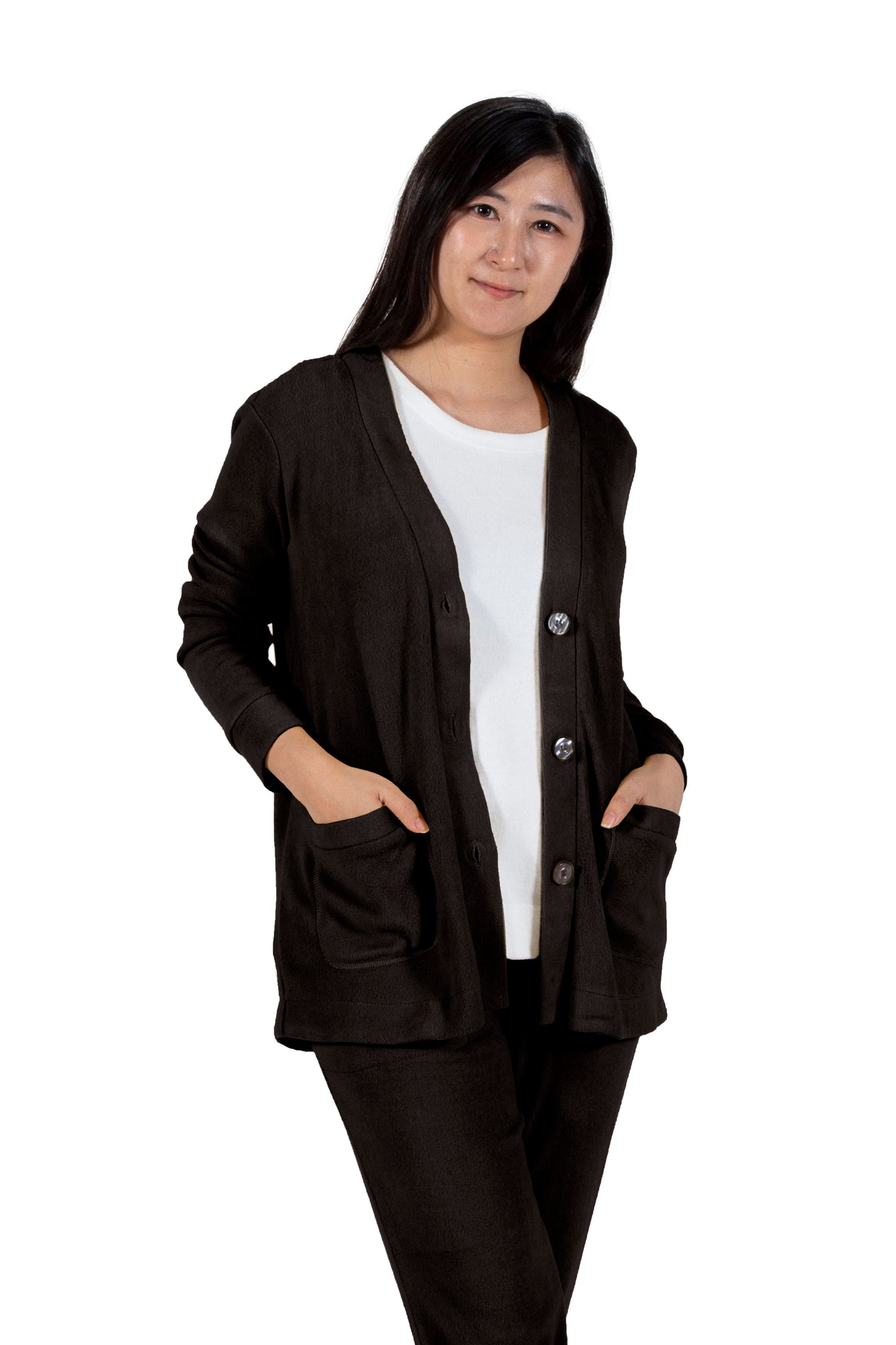 Comfort Luxe Collection Cozy Knit Button Front Jacket