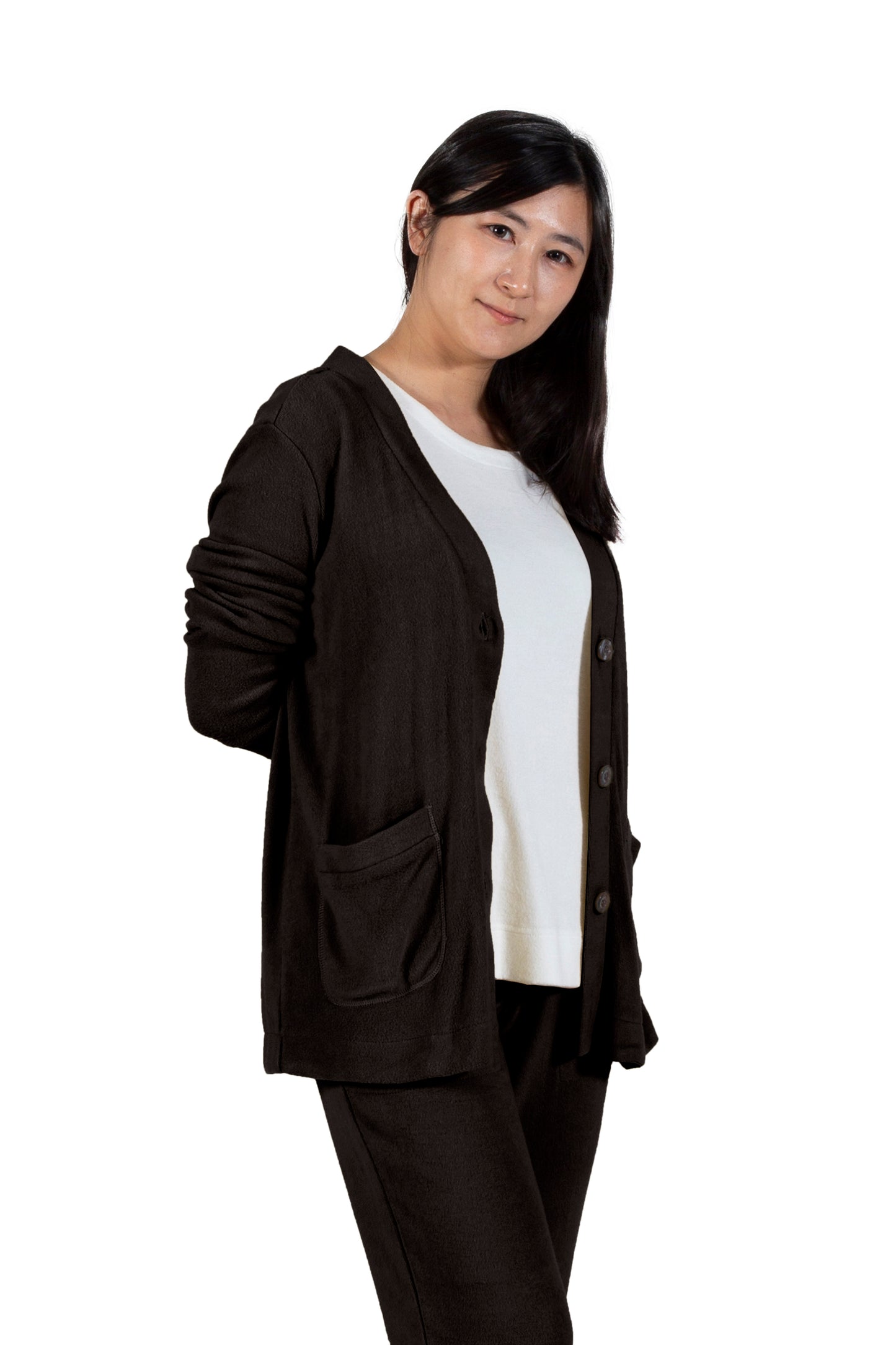 Comfort Luxe Collection Cozy Knit Button Front Jacket