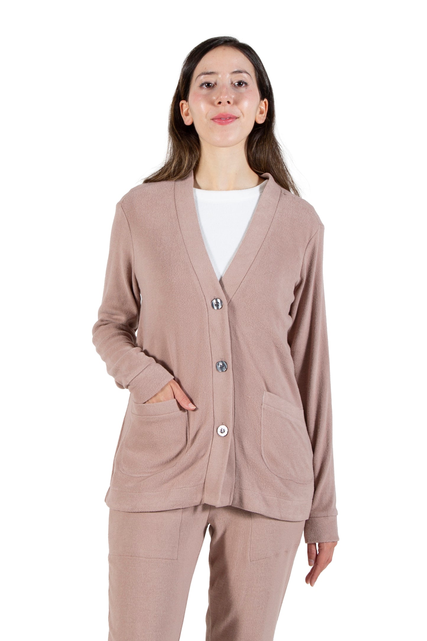 Comfort Luxe Collection Cozy Knit Button Front Jacket