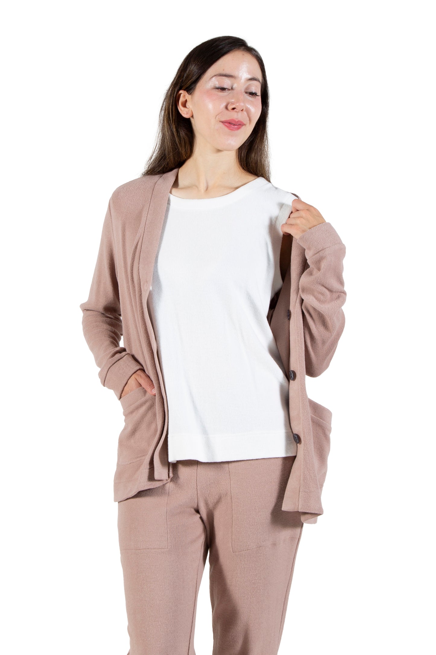 Comfort Luxe Collection Cozy Knit Button Front Jacket