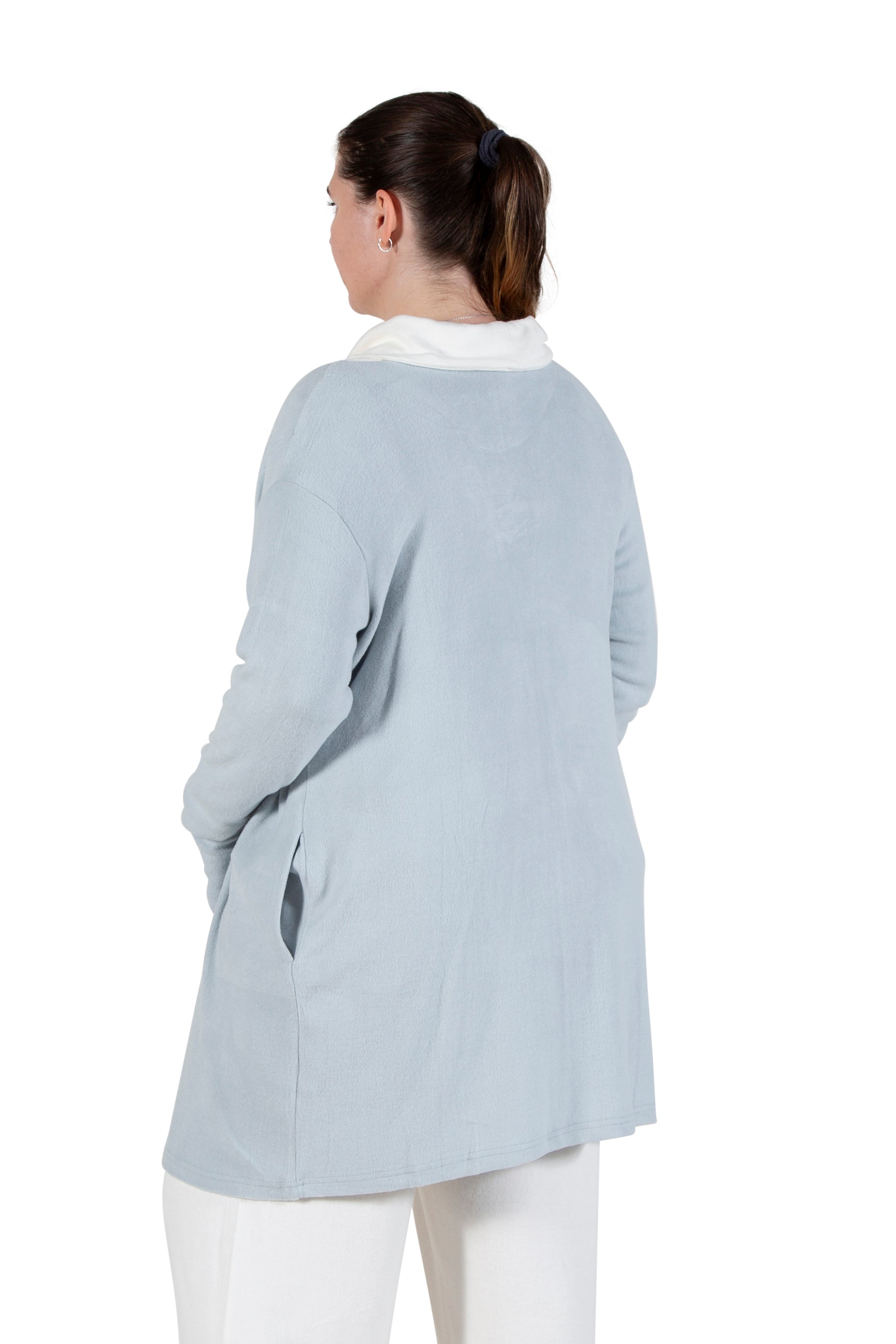 Plus Size Comfort Luxe Collection Knee Length Cardigan - La Cera