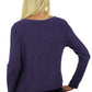 V-Neck Comfort Collection Long Sleeve Top - La Cera