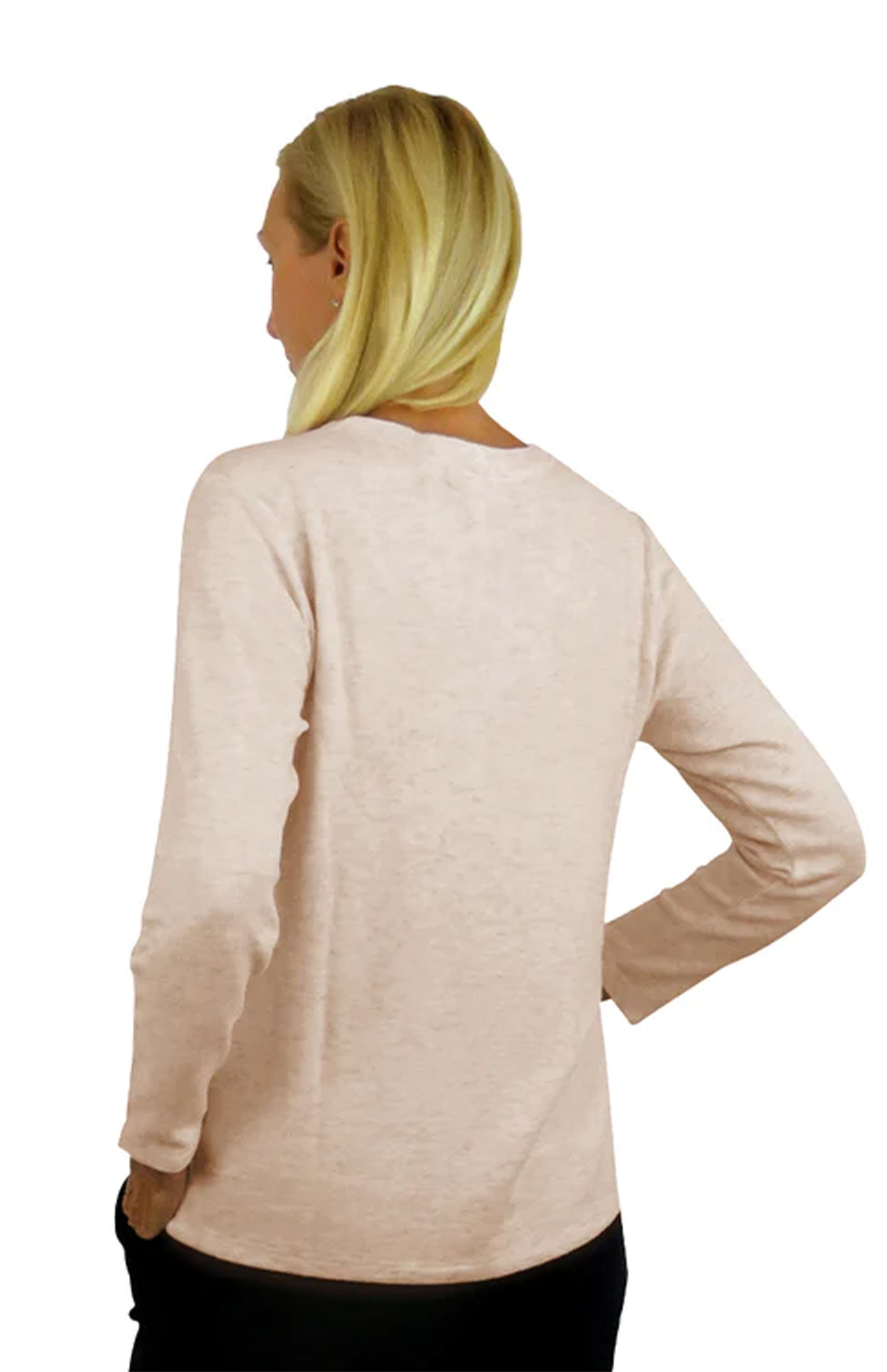 V-Neck Comfort Collection Long Sleeve Top - La Cera