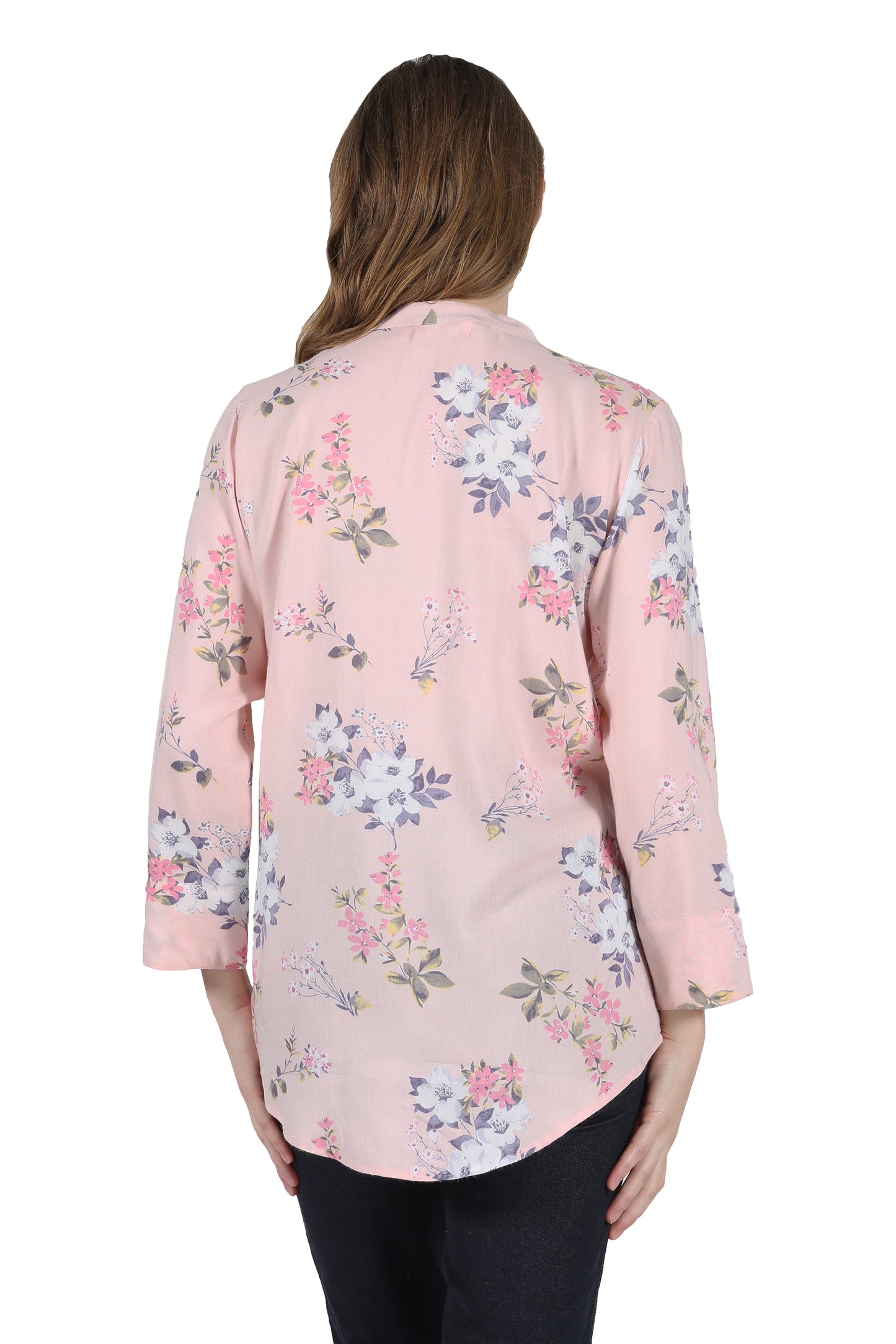 La Cera Pleat Front Rayon Tunic - La Cera