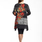 La Cera 3/4 Sleeve Asymmetric Print Rayon Top
