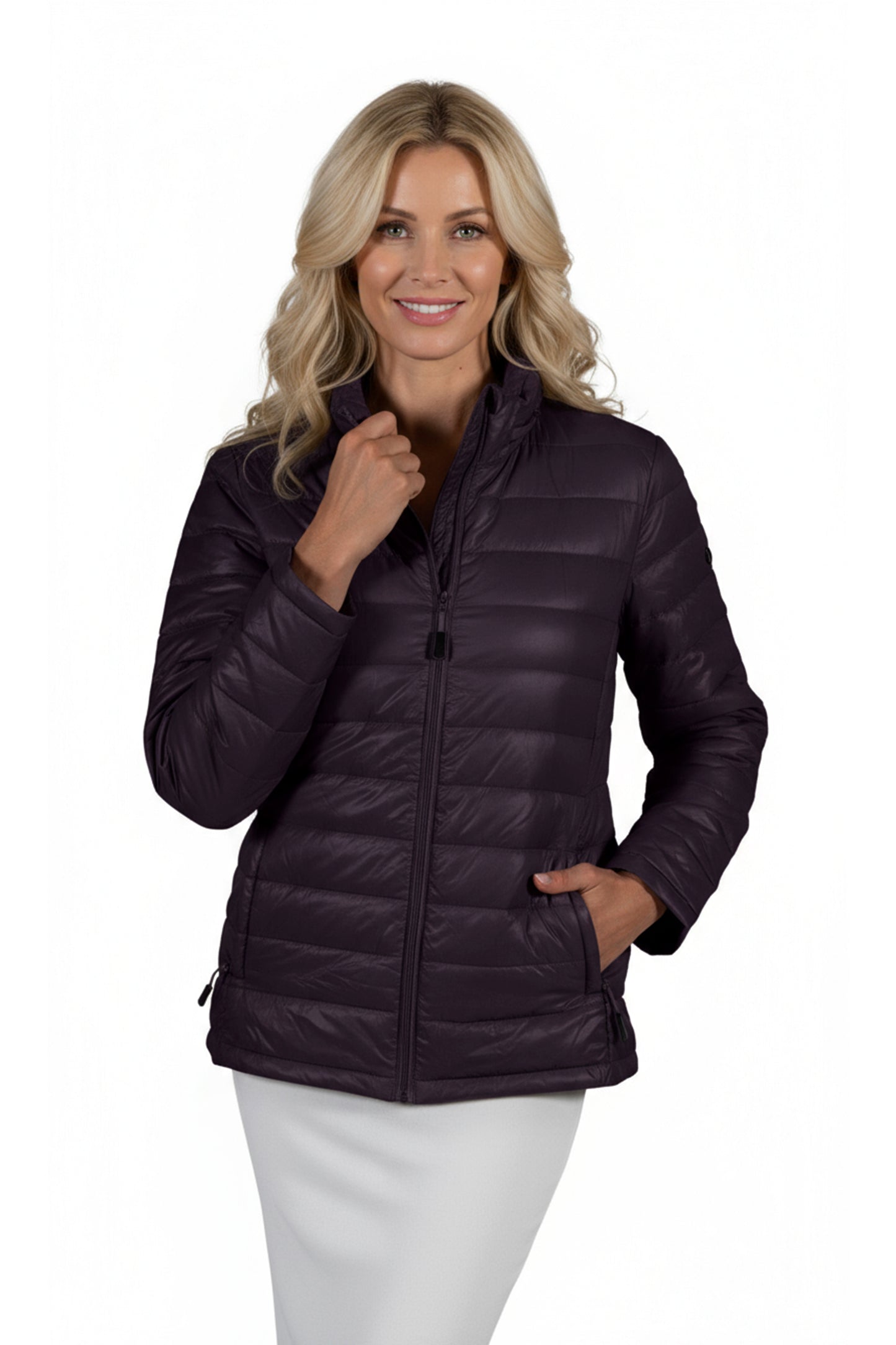 La Cera Quilted Nylon Puffer Jacket
