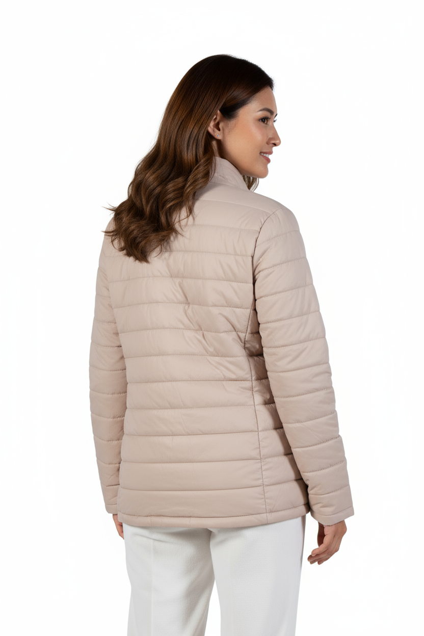 La Cera Quilted Nylon Puffer Jacket
