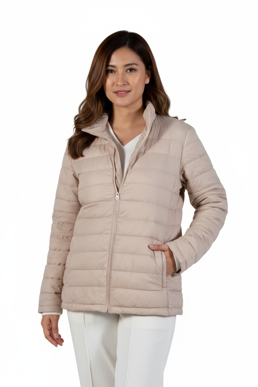 La Cera Quilted Nylon Puffer Jacket