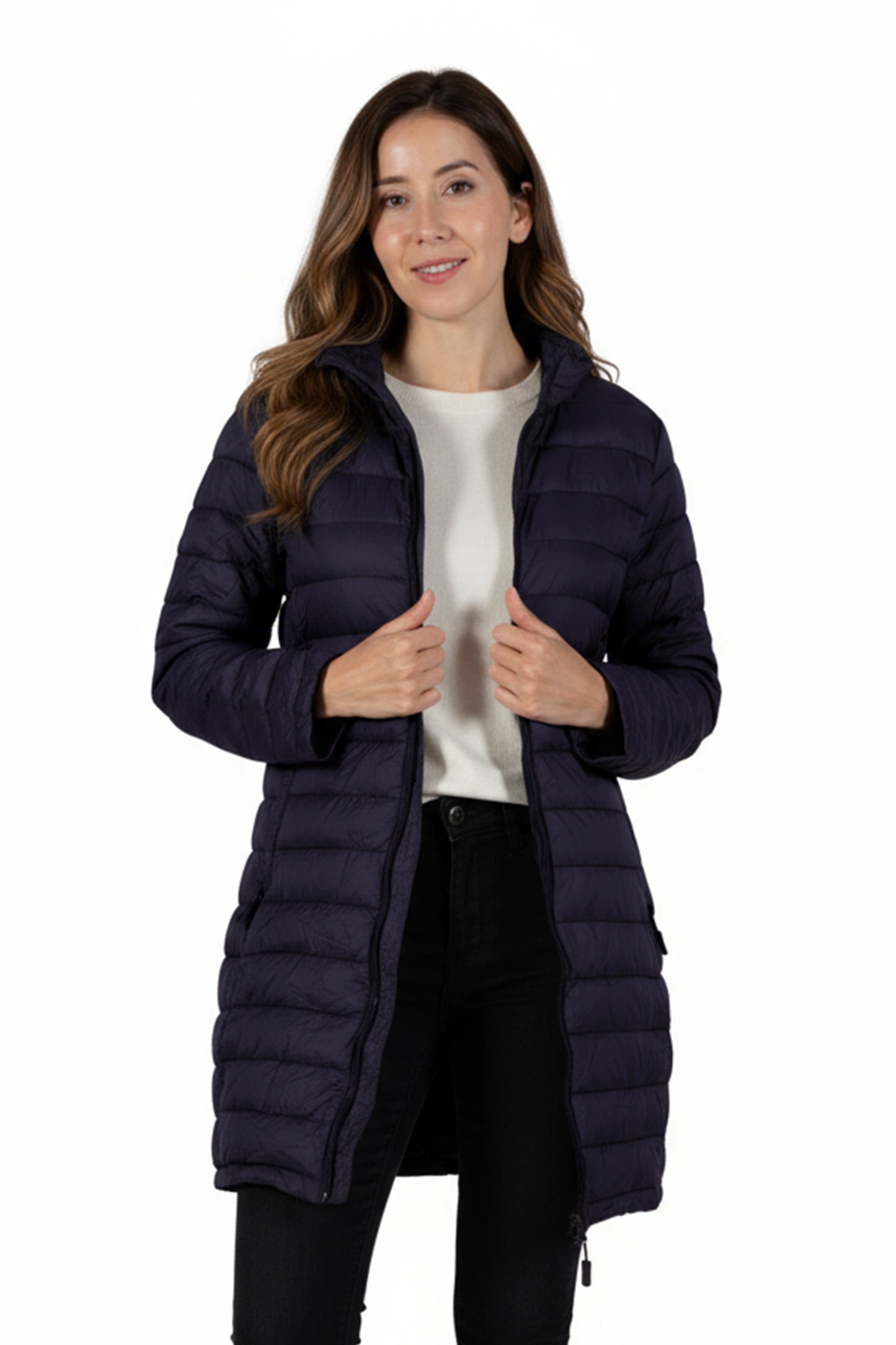 La Cera Lightweight Quilted Puffer Coat