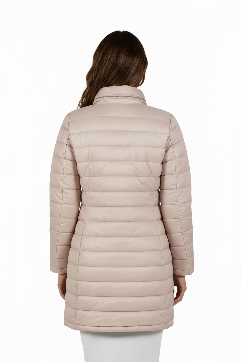 La Cera Lightweight Quilted Puffer Coat