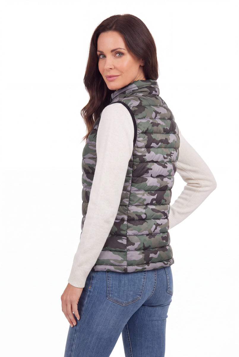 La Cera Camo Printed Vest