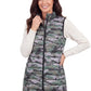 La Cera Camo Printed Knee Length Vest