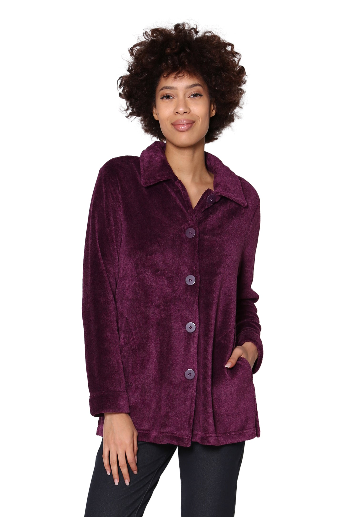 La Cera Heather Fleece Jacket - La Cera