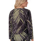La Cera Savannah Palm Print Cowl Neck Top - La Cera