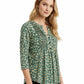 La Cera Sage Floral Pintuck Tunic