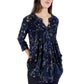 La Cera Pleated Floral Print Tunic