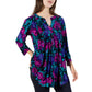 La Cera Pleat Front Tunic