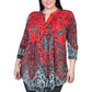 La Cera Plus Size Pleat Front Top - La Cera