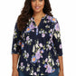 La Cera Plus Size Pleat Front Top - La Cera
