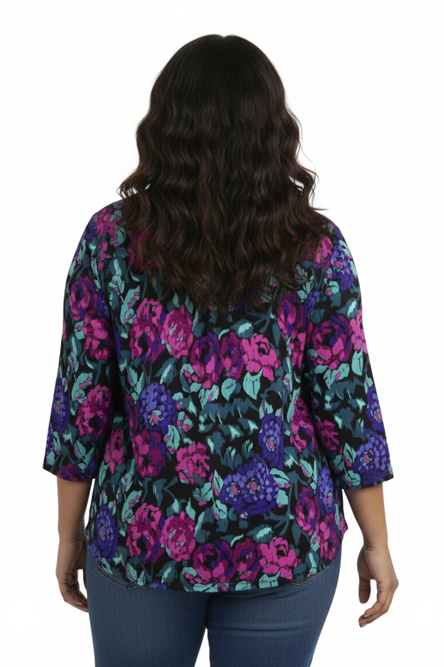 La Cera Plus Size Pleat Front Top