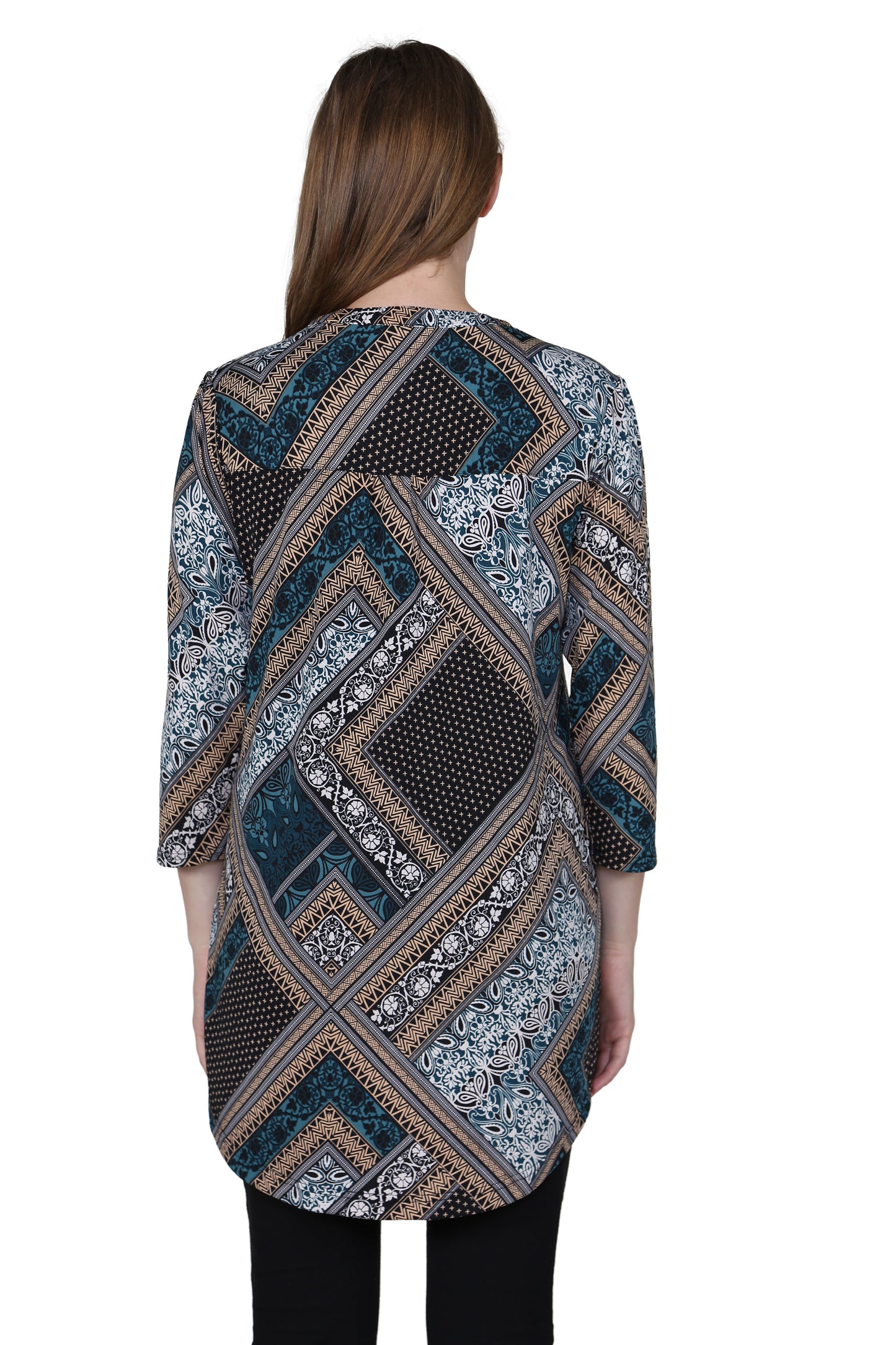 La Cera Pleat Front Tunic