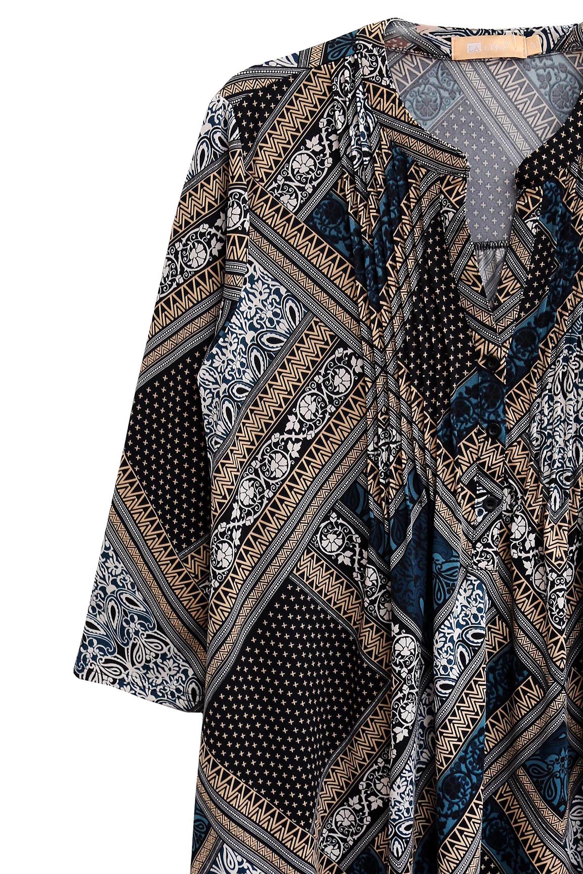 La Cera Pleat Front Tunic