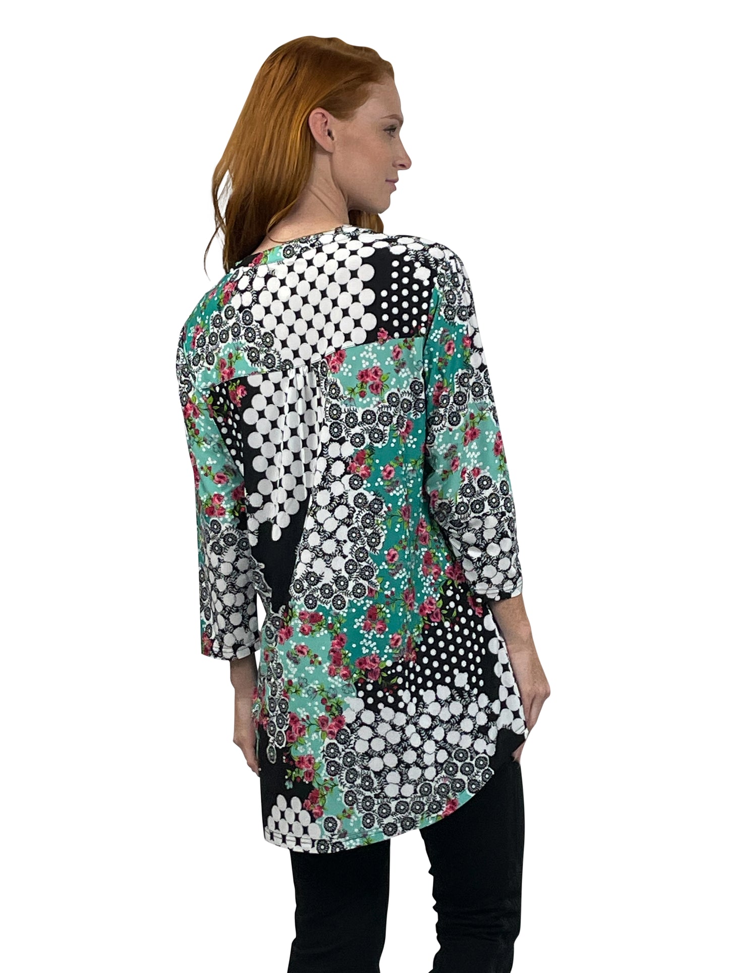 La Cera Pleat Front Tunic