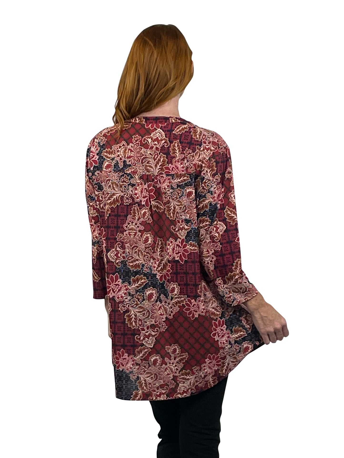 La Cera Pleat Front Tunic