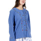 La Cera Embroidered Fleece Jacket - La Cera