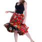 La Cera Crinkle Printed Reversible Skirt