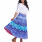 La Cera Plus Size Crinkle Voile Reversible Skirt