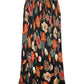 La Cera Plus Size Crinkle Printed Reversible Skirt