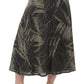 La Cera Savannah Palm Print A Line Skirt - La Cera