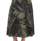 La Cera Savannah Palm Print A Line Skirt - La Cera