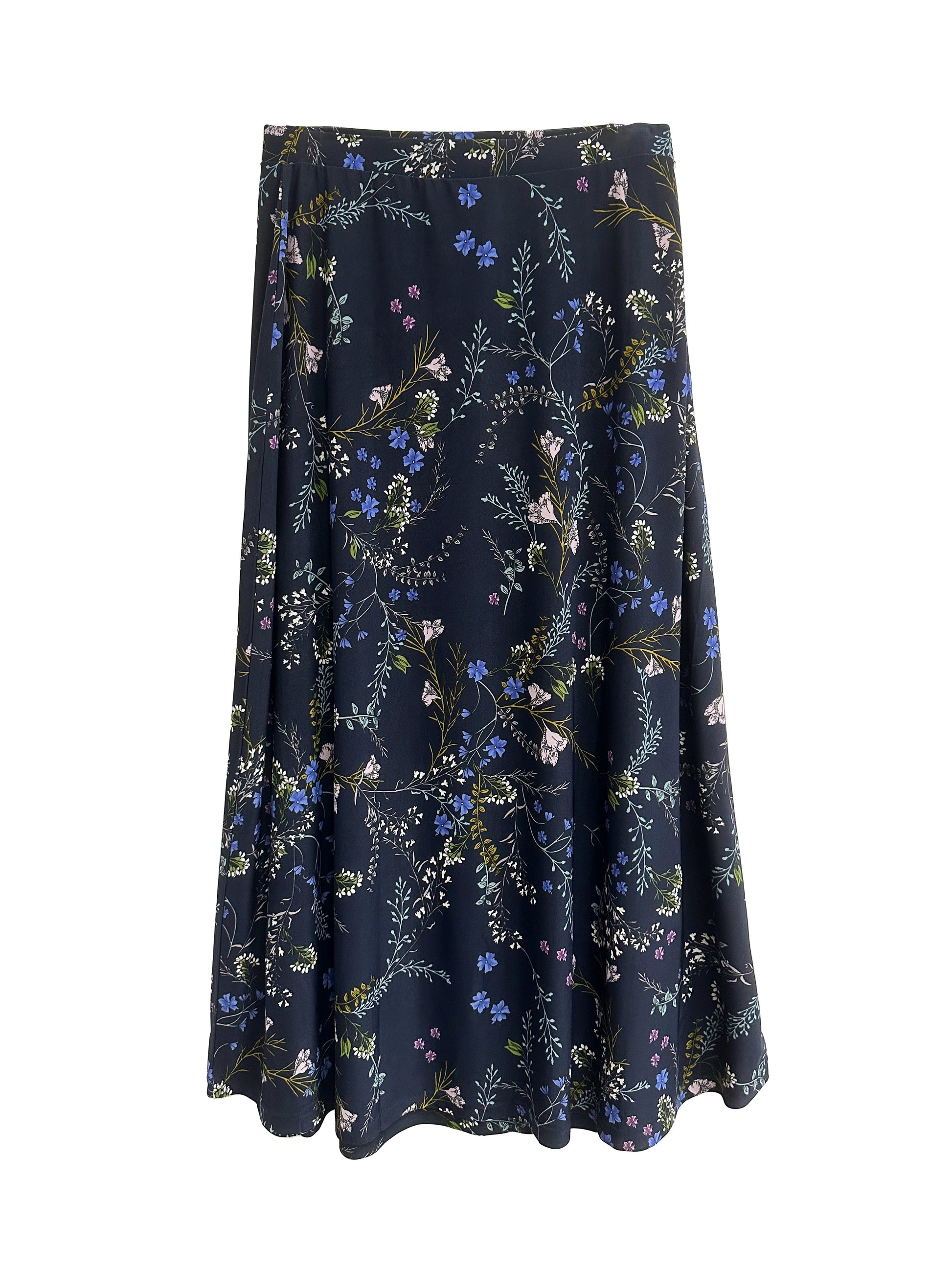 La Cera Plus Size A line Printed Jersey Skirt - La Cera