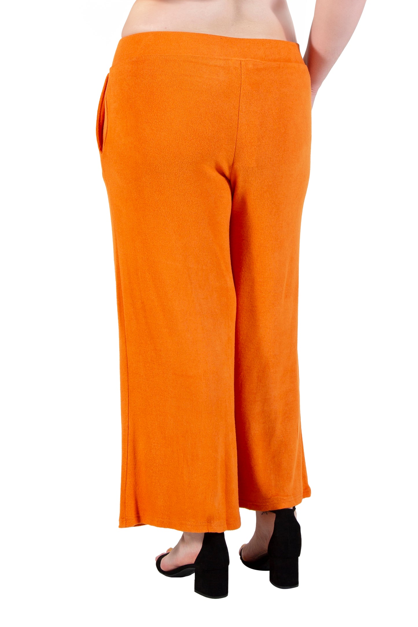 Plus Size Comfort Luxe Collection Cozy Knit Palazzo Pants - La Cera