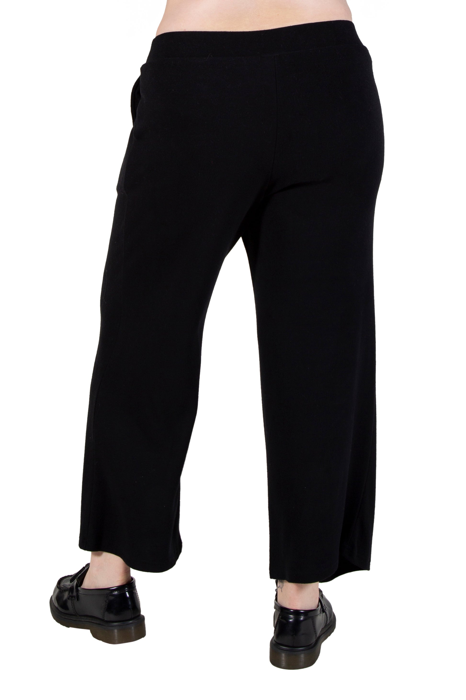 Plus Size Comfort Luxe Collection Cozy Knit Palazzo Pants - La Cera