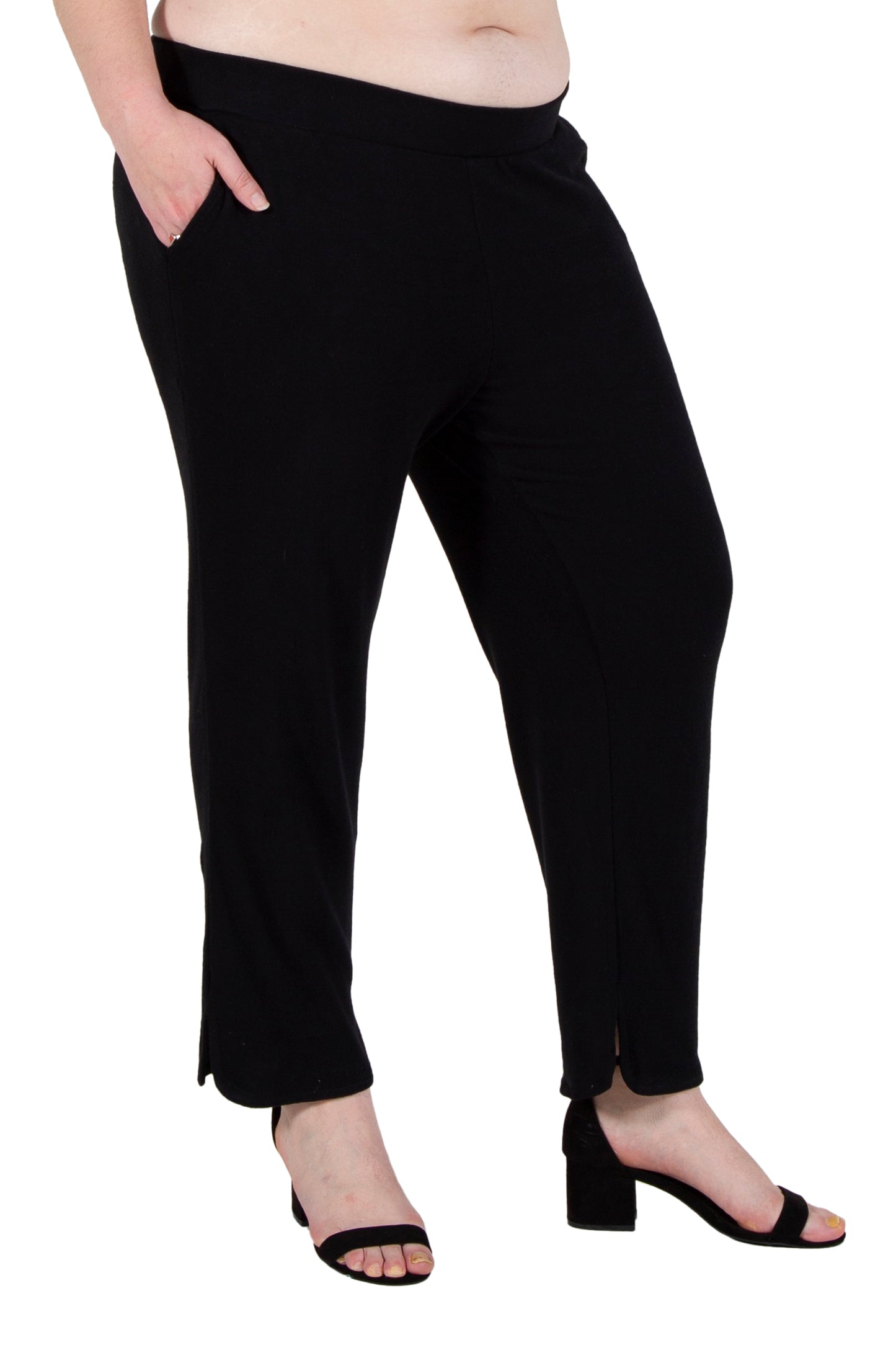 Plus Size Comfort Luxe Collection Split Pants