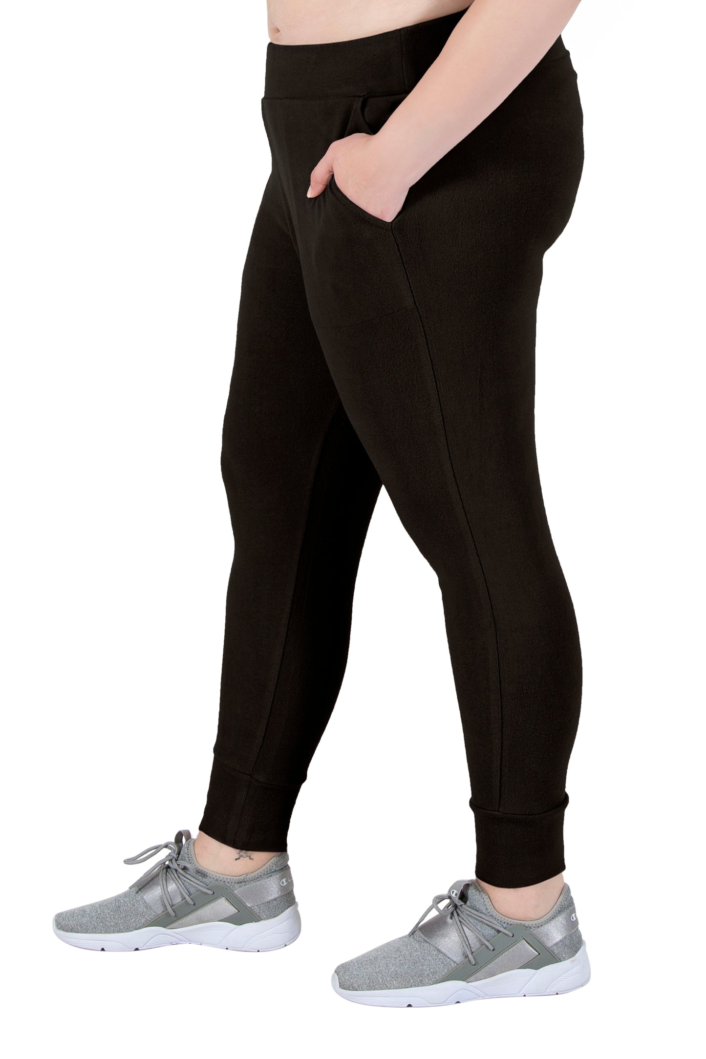 Plus Size Comfort Luxe Collection Cozy Knit Jogger Pants - La Cera