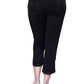 La Cera Plus Size Stretch Knit Cropped Pant