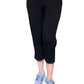 La Cera Plus Size Stretch Knit Cropped Pant