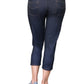 La Cera Plus Size Stretch Knit Cropped Pant
