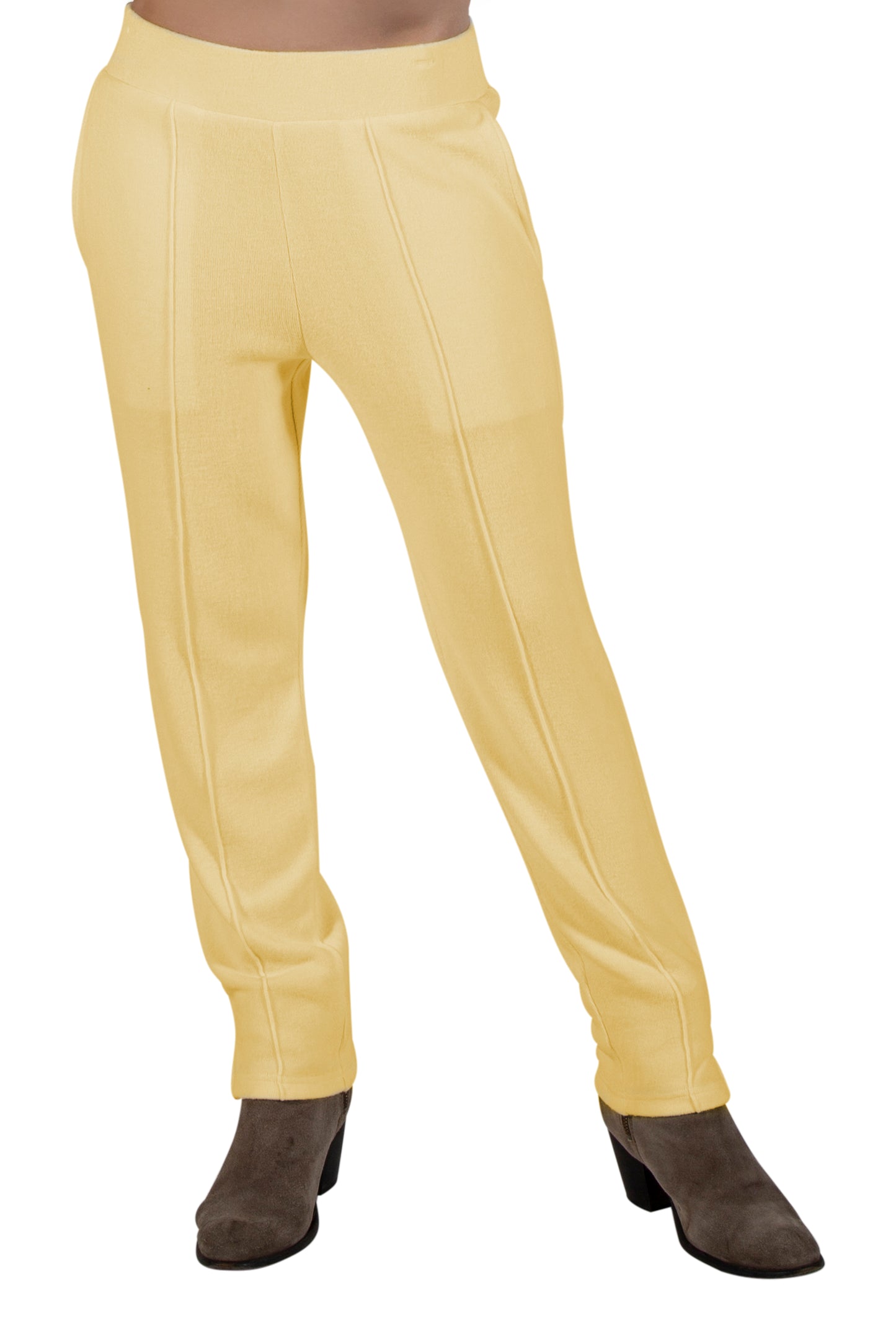 Comfort Luxe Collection Cozy Knit Pleated Pants - La Cera