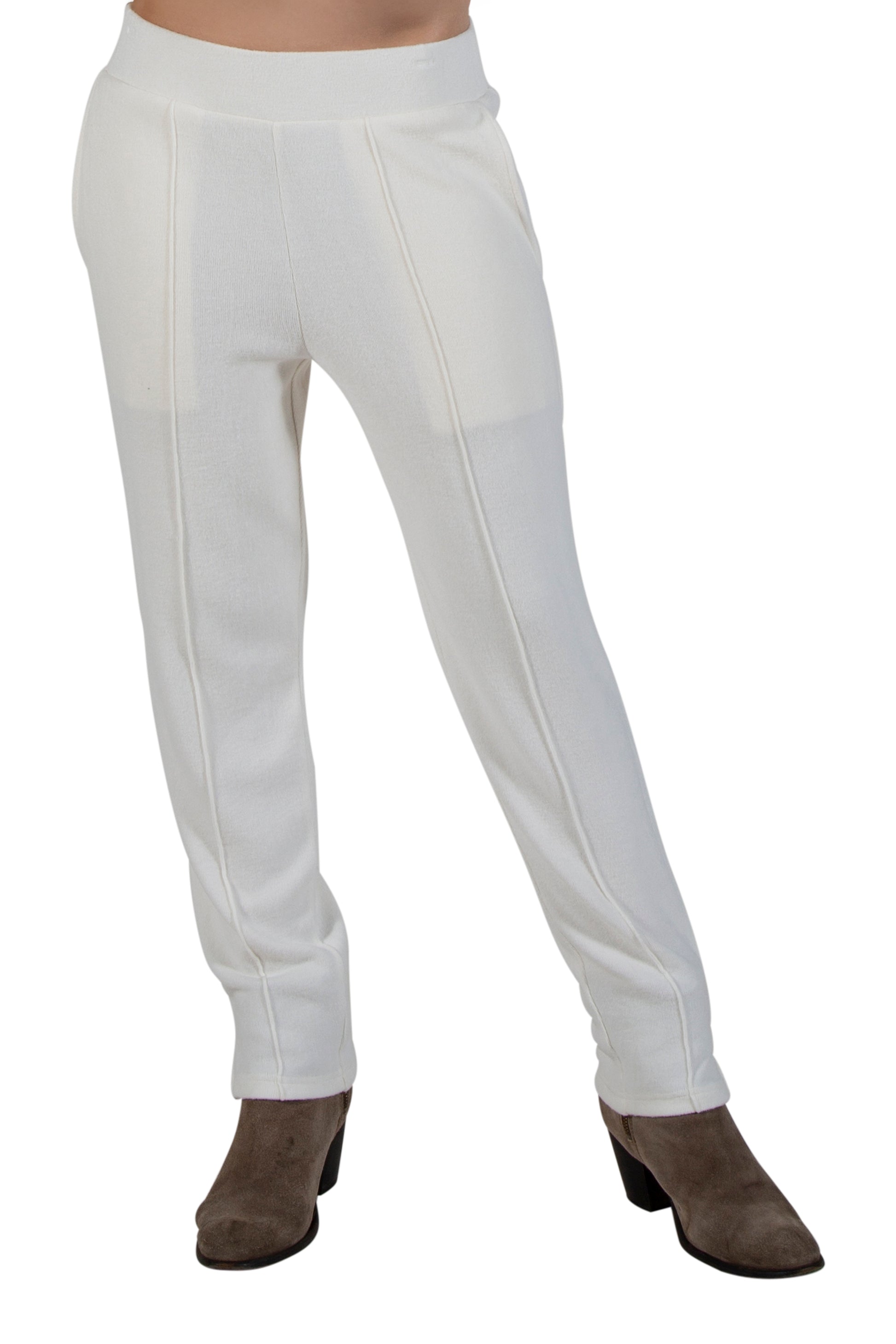 Comfort Luxe Collection Cozy Knit Pleated Pants - La Cera