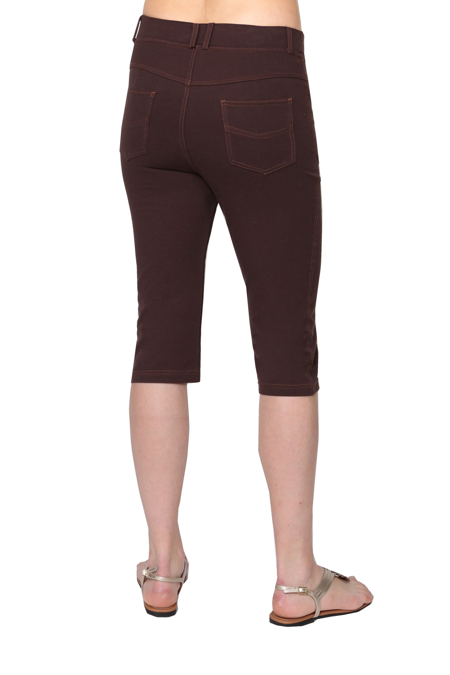 La Cera Stretch Knit Capri